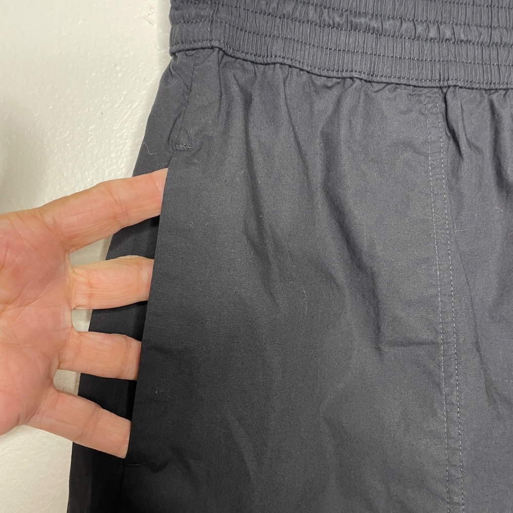 Gap Midi Skirt Womens XS Black Cotton Elastic Waist Drawstring Casual NWT - Picture 2 of 8
